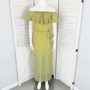 1. State Lavender Fields Floral Off The Shoulder Maxi Dress Yellow Medium